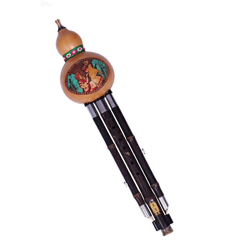 葫芦丝大F调大G调A调降B调C调乐器三音梅花扣紫竹管演奏初学配盒