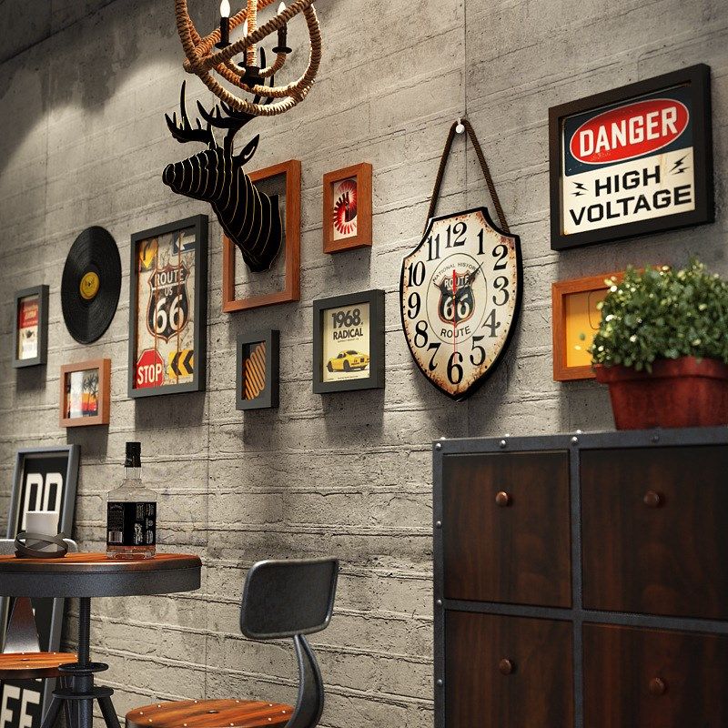 高分子_2682混搭复古工业风照片墙组合相框装饰画酒吧墙面挂饰品,家居饰品,相框/画框,淘宝优惠券,粉丝福利购,淘宝优惠卷