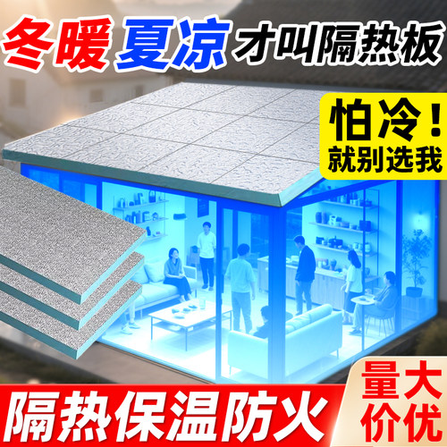 保温板阳光房隔热板玻璃防寒防潮铝箔挤塑板吊顶防火泡沫板阻燃