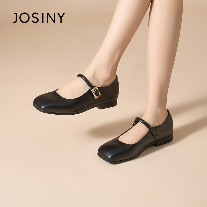 卓诗尼法式玛丽珍鞋女2025春季新款舒适软皮气质单鞋一字扣小皮鞋,女鞋,玛丽珍鞋,淘宝优惠券,粉丝福利购,淘宝优惠卷