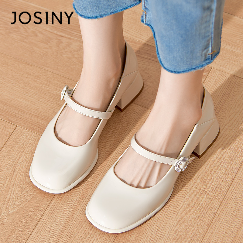 卓诗尼玛丽珍鞋一字带扣