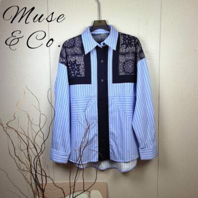 MuseCo春季新款百分百棉衬衫