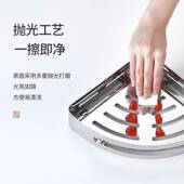 跨境免打孔304不锈钢浴室厨房转角架卫生间墙角黑色三角蓝置物架