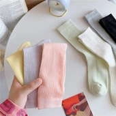 水晶袜春秋款 芭蕾风玛丽珍鞋 单鞋 薄款 薄袜子中筒袜女灰色堆堆夏季