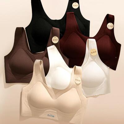 兔兔粉底绒保暖支撑内衣女舒适亲无痕提液肤拉聚拢防WRE下垂美背