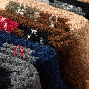 男士拖鞋袜船员水手袜季珊瑚绒居家绒袜保暖睡袜男袜