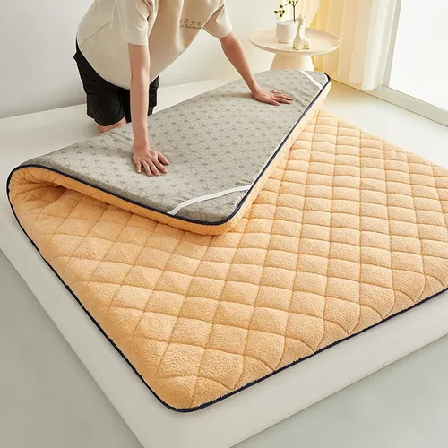 学生宿舍羊羔绒床垫软垫冬季加厚榻榻米保暖垫子垫被加绒褥子床垫