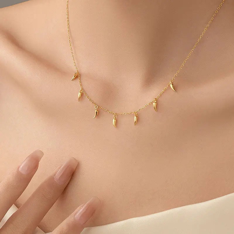 s925银欧美ins风流苏项链小众个性潮叠戴配饰颈链女