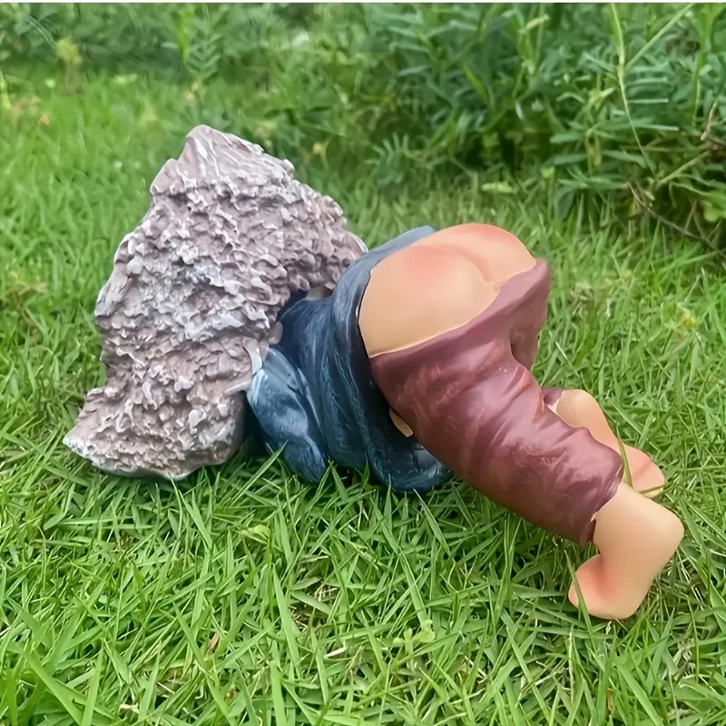 万圣节  调皮小孩撅屁股脑袋撞墙庭院装饰花园装饰树脂工艺品