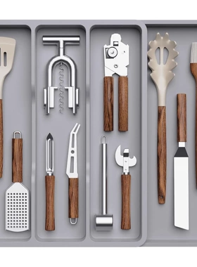 temu新款expable utensil tray 扩展餐具收纳盒家用