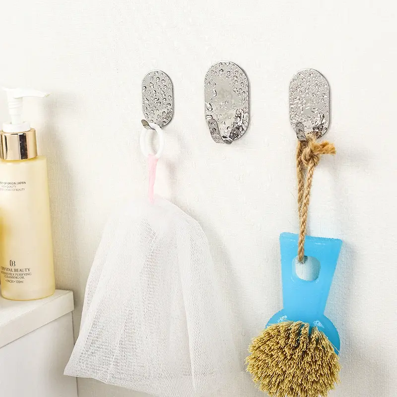 日本粘钩强力粘胶挂钩承重不锈钢挂钩免钉挂钩痕粘钩