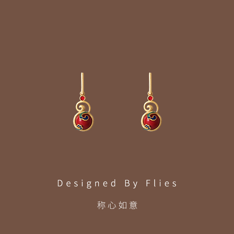 中国风复古仿红玛瑙葫芦耳钉女独特气质百搭耳环新年过年喜庆耳饰,饰品/流行首饰/时尚饰品新,耳环,淘宝优惠券,粉丝福利购,淘宝优惠卷