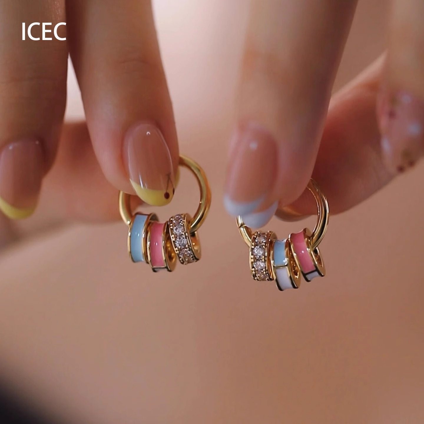 彩色多巴胺小蛮腰圆环耳环女2025新款爆款耳钉小众轻奢高级感耳饰,饰品/流行首饰/时尚饰品新,耳环,淘宝优惠券,粉丝福利购,淘宝优惠卷