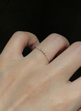 爆闪极细mini仿钻戒指女