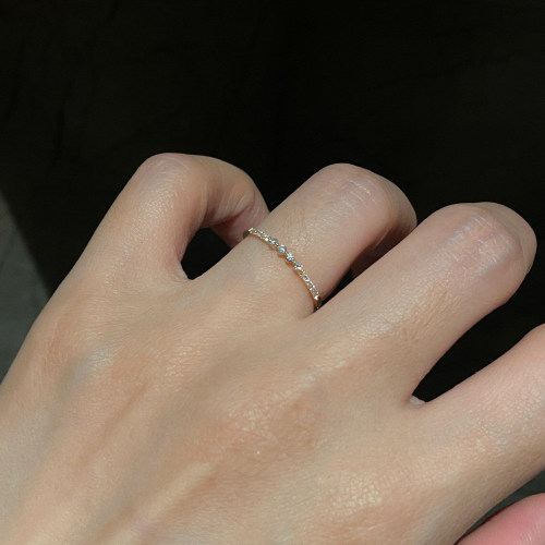 爆闪极细mini仿钻戒指女
