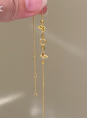 爆闪金色碎冰冰蝴蝶手链女