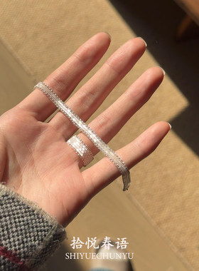 清冷感复古白色米珠手链女