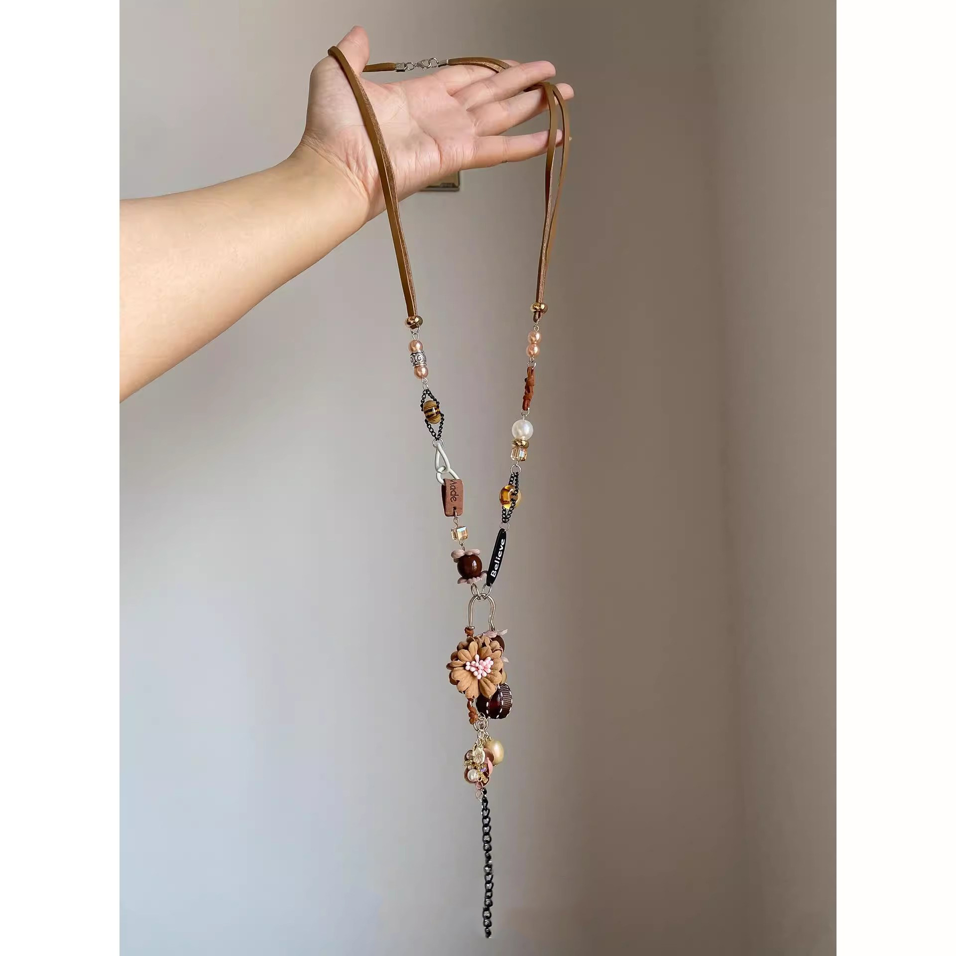 民族风禅意串珠小花项链女复古百搭吊坠高级感轻奢小众毛衣链配饰,饰品/流行首饰/时尚饰品新,项链,淘宝优惠券,粉丝福利购,淘宝优惠卷