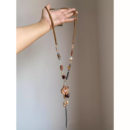 民族风禅意串珠小花项链女复古百搭吊坠高级感轻奢小众毛衣链配饰