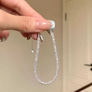 银色拉丝钱袋子手链女2026新爆款高级感手串轻奢小众精致时尚手饰