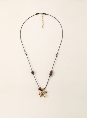 银色小马吊坠项链女百搭配饰