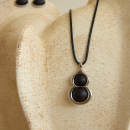 复古黑色沐葫吊坠项链女新长款 高级感轻奢小众毛衣链配饰 百搭时尚