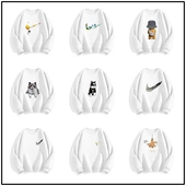 卫衣男 潮流打底加绒in宽松百搭网红上衣 女圆领秋冬新款