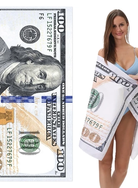 beah towel美元沙滩巾超细纤维印花浴巾吸水毛巾可定制