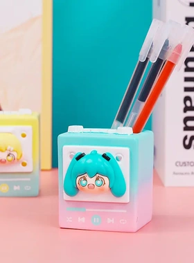 虚拟歌姬笔筒摆件潮玩卡通可爱少儿房桌面装饰品同学生日礼物