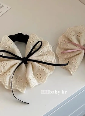 白色蕾丝结大肠发圈女韩系高端扎发头绳网红皮套皮筋发绳头饰