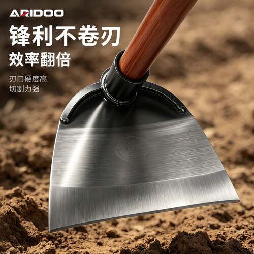加厚弹簧钢农用锄头户外开荒刨地挖笋神器家用松土翻地多功能农具