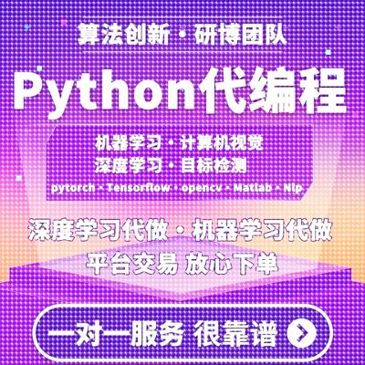 python代编程深度学习代做代码指导调试算法改进模型创新程序跑通
