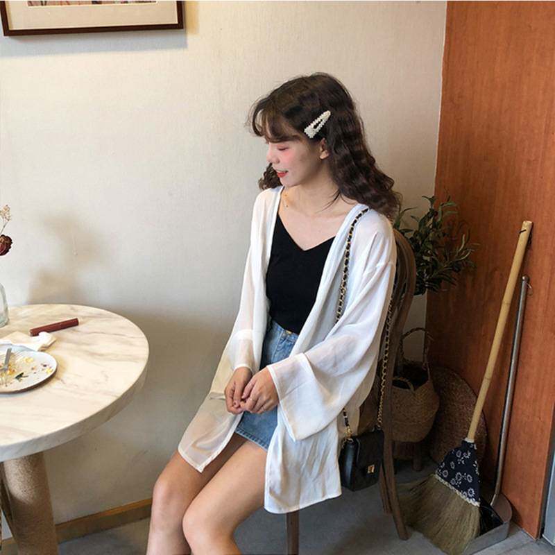 雪纺防晒衣女2026夏季新款薄款百搭开衫外套洋气防晒衫外搭中长款