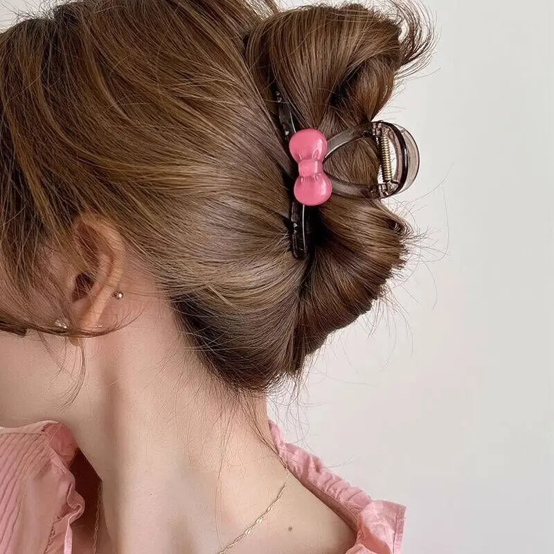 结抓夹高级感夹甜美盘发夹子发卡中号半扎发抓发饰品