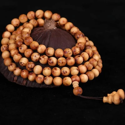 太行崖柏手串2.0满瘤疤雀眼陈化料老料108颗念珠文玩木手链男天然