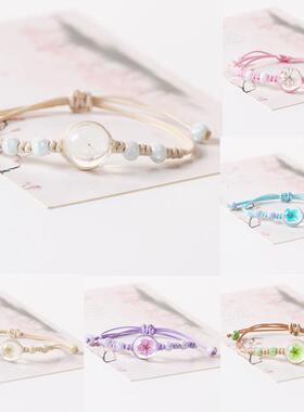 手串花节粉色天星手链可SL0314满调学干生女小清新新款摆摊地摊货