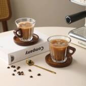 创意玻璃咖啡杯子高档精致美式 家用男女士个人专用 咖啡萃取杯套装