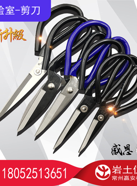 试验室 剪刀 滤纸剪刀 工业家用 剪刀 碳钢 裁缝剪 大头剪 黑色