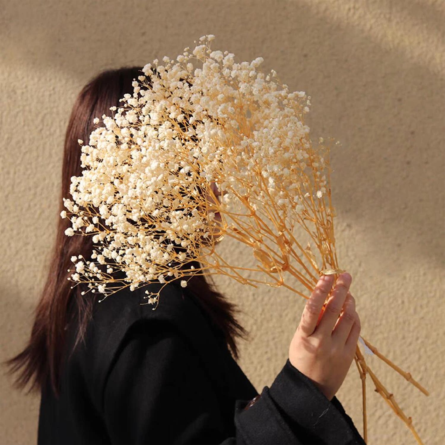 天然干花永生花花束真花满天星