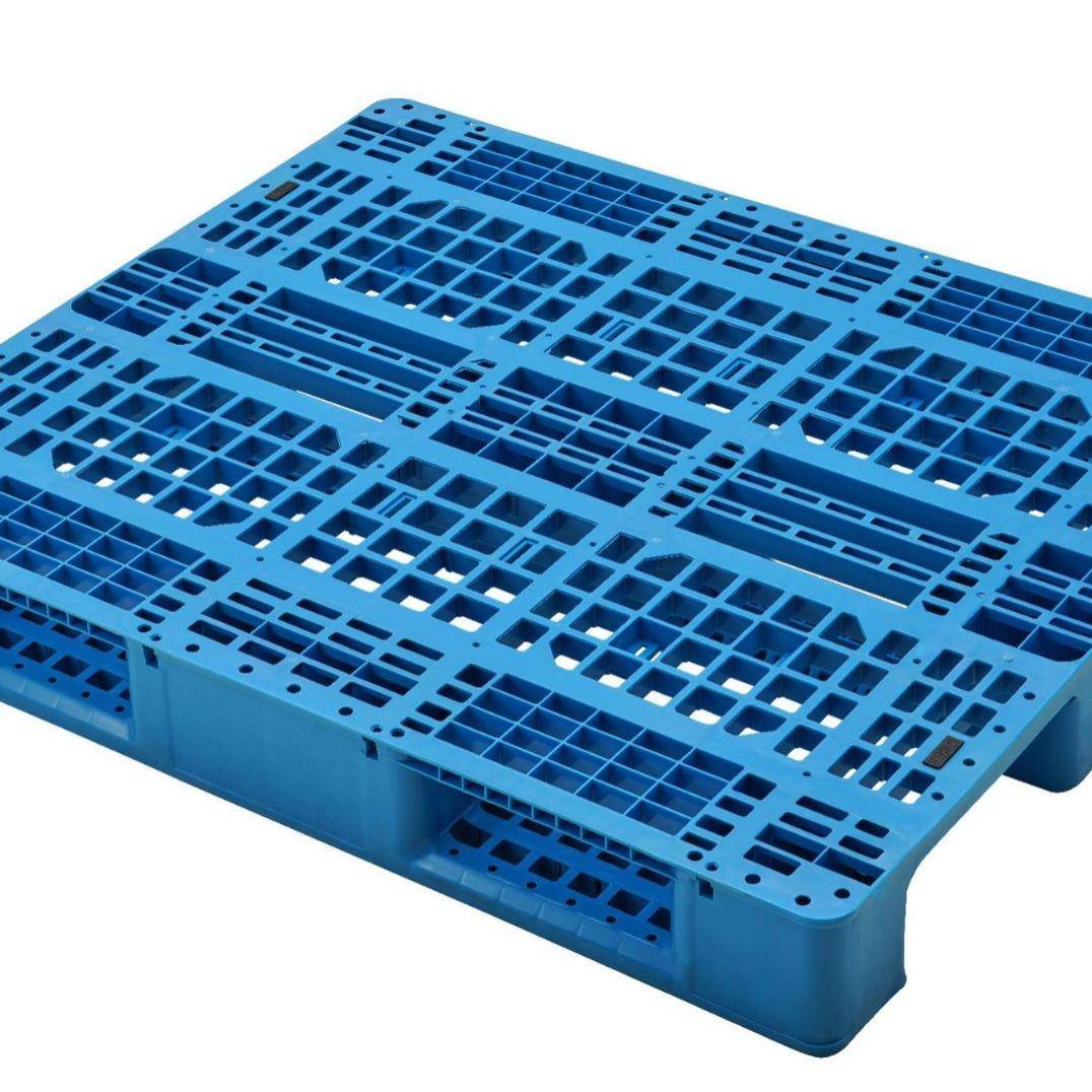 1210网格川字托盘上货架立体仓储拖盘川字型物流叉车塑胶卡板