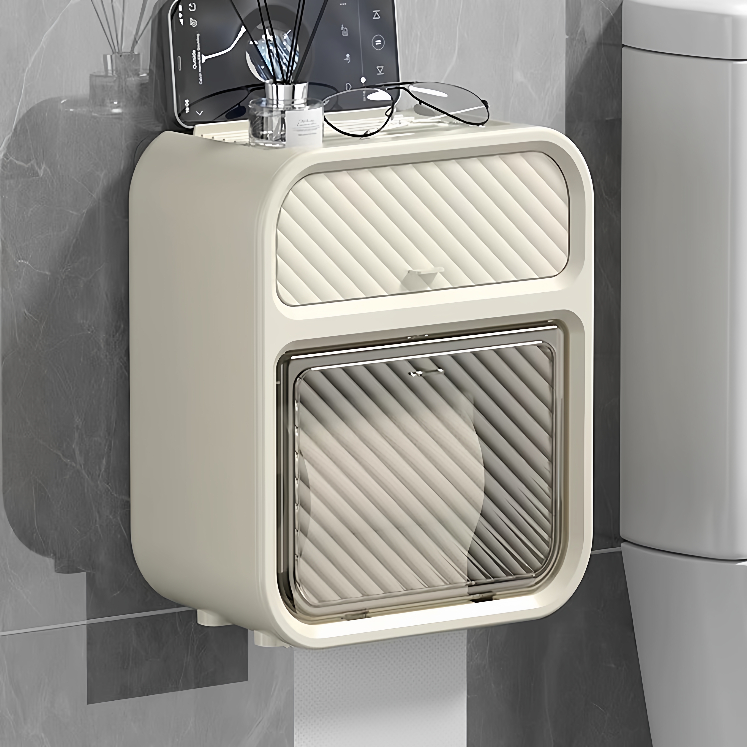 卫生间壁挂式防水卷纸置物架