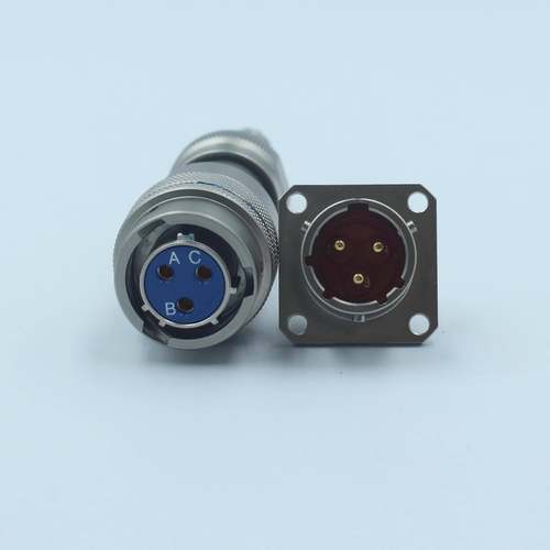 Ygd26N1203K21+Ygd20N1203J圆形连接器3芯航空插头底座连接器