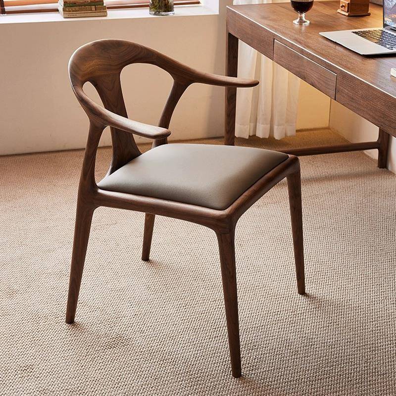 北美黑胡桃Normcore家庭餐椅鸭嘴椅蝴蝶椅斯堪的纳维亚茶椅剑椅新