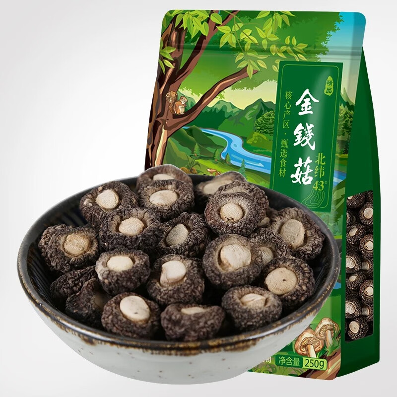 金钱菇小香菇精选黑面金钱菇秀珍珠菇袖珍菇冬菇花菇特产商用批发