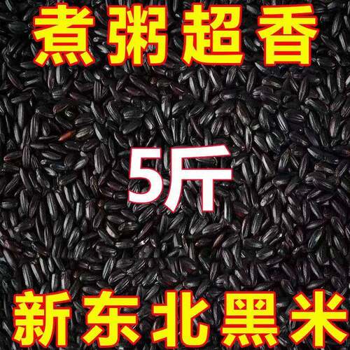 东北新黑米10斤无染色黑大米黑糯米五谷杂粮黑香米粥3斤特价