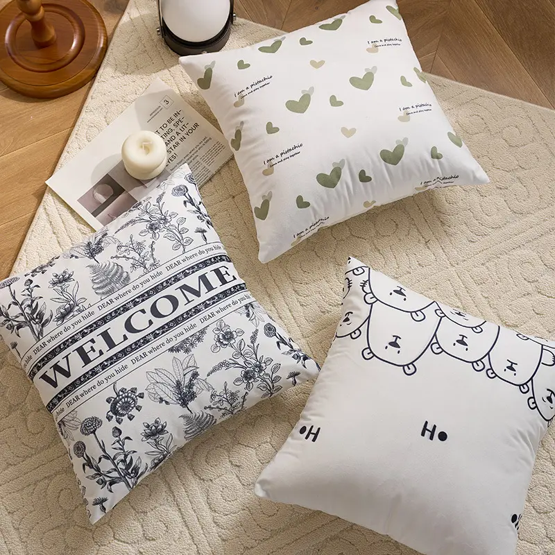 2025新款抱枕靠垫正方形轻奢复古软装厚实柔软质感通用沙发床头靠