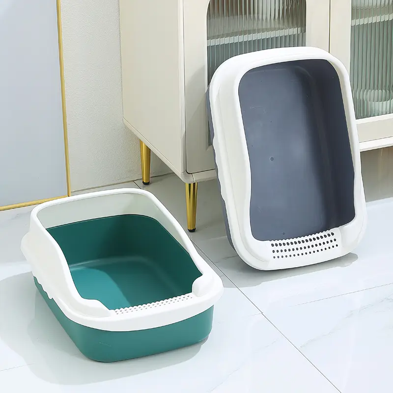 家用加厚塑料猫砂盆半封闭式防臭防外溅猫咪厕所幼猫屎盆猫咪用品