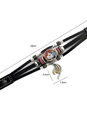 的尾巴皮革手链男女情侣礼物手工多层串珠手环创意手饰品锌合金