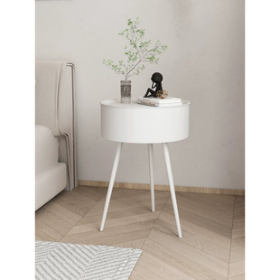 北欧小圆桌子茶几沙发边几阳台卧室简约房客厅简易圆形小茶几