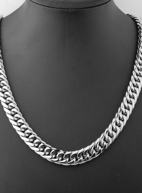潮流项饰个性型男经典大气粗矿男士单链霸气精钢不锈钢项链饰品